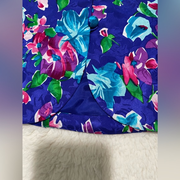 Adrianna Papell 100% Silk 2 Pieces Floral Suit dress SZ 4 - Picture 13 of 15